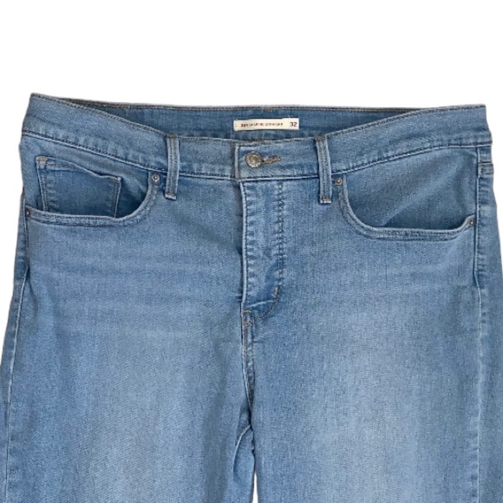 Lev’s  314 shaping straight denim blue jeans women’s size 32 14